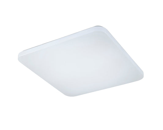 Quatro II Flush Fitting Square 50cm, 60W LED, 5000K, 4000lm, White, 3yrs Warranty by Mantra