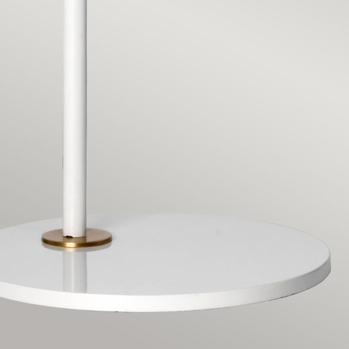 Quinto 1 Light Floor Lamp - White Aged Brass