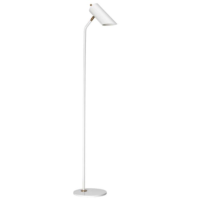 Quinto 1 Light Floor Lamp - White Aged Brass