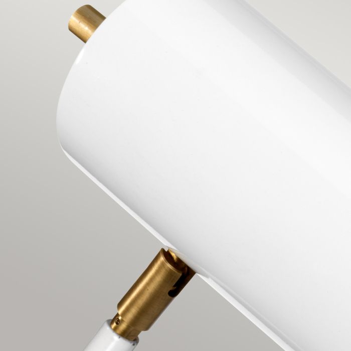 Quinto 1 Light Table Lamp - White / Aged Brass