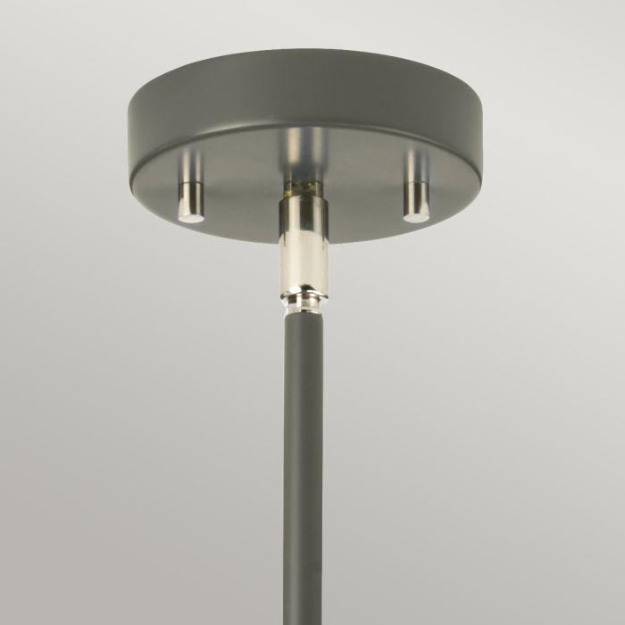 Quinto 3 Light Chandelier - Dark Grey Polished Nickel