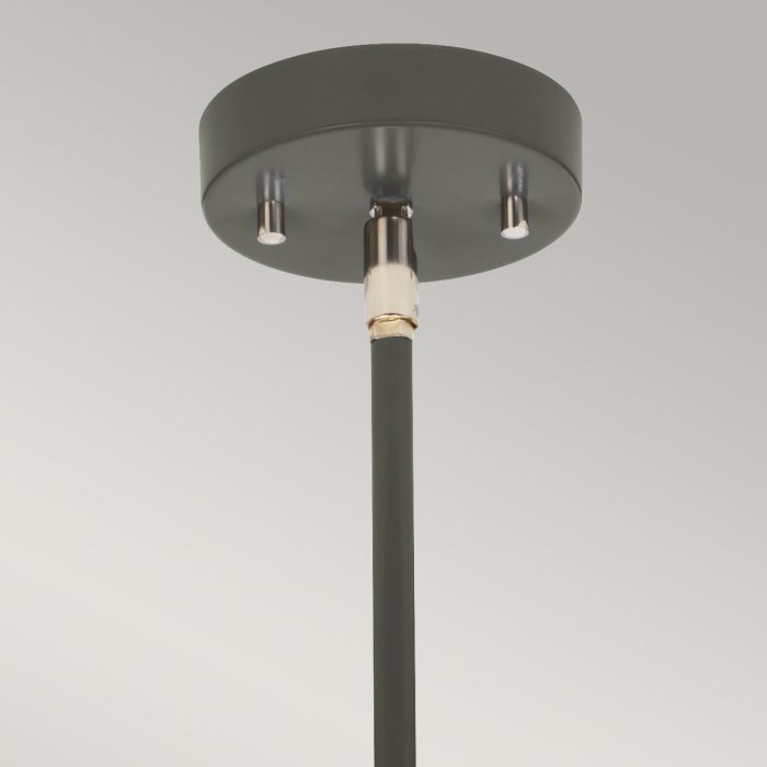 Quinto 6 Light Chandelier - Dark Grey Polished Nickel