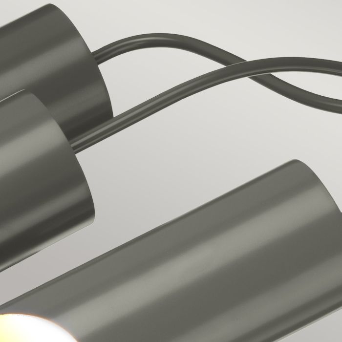 Quinto 6 Light Chandelier - Dark Grey Polished Nickel