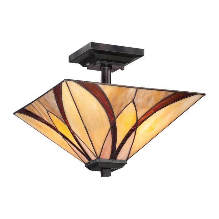 Asheville 2 Light Semi-Flush - Valiant Bronze