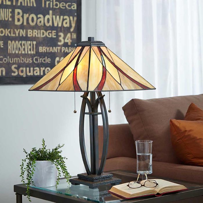 Asheville 2 Light Table Lamp - Valiant Bronze