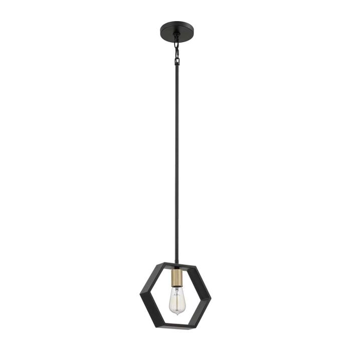 Bismarck 1 Light Mini Pendant - Earth Black