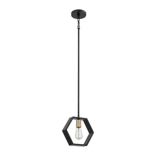 Bismarck 1 Light Mini Pendant - Earth Black