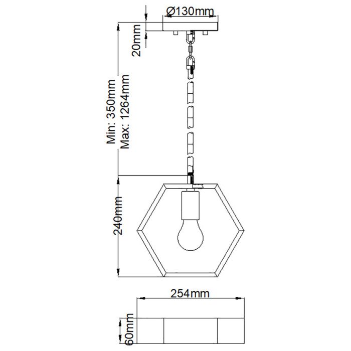 Bismarck 1 Light Mini Pendant - Earth Black