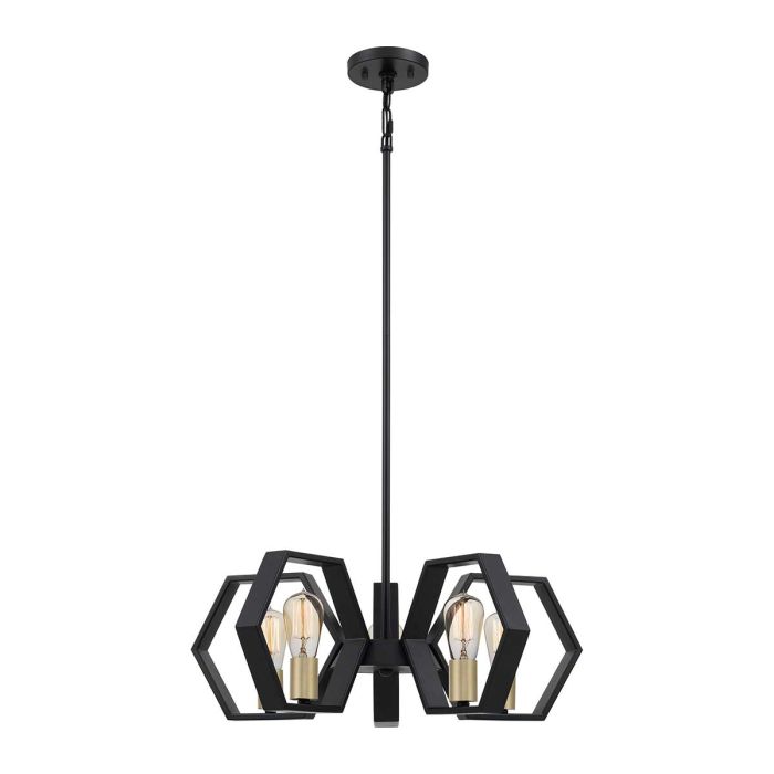 Bismarck 5 Light Chandelier - Earth Black