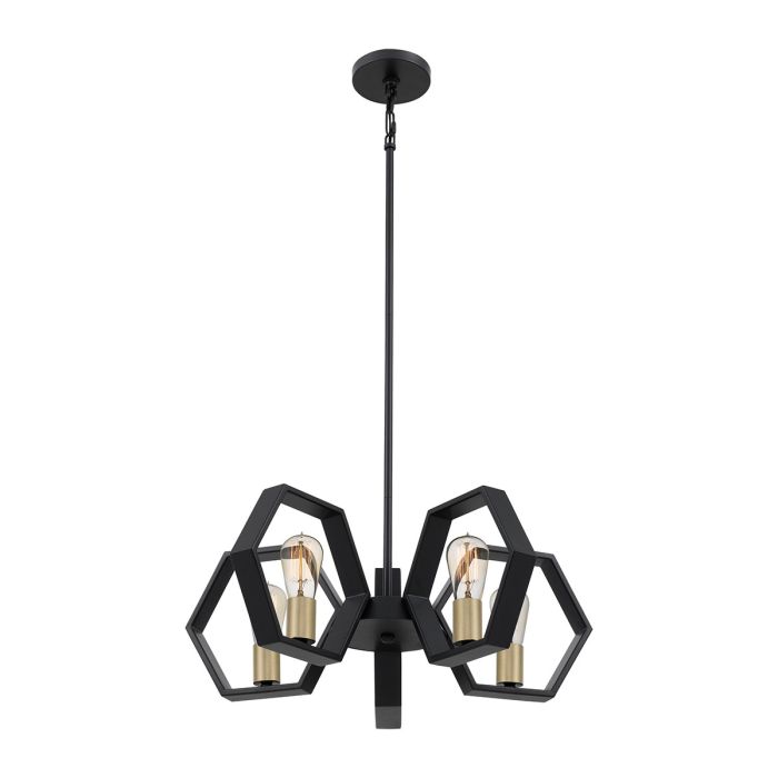 Bismarck 5 Light Chandelier - Earth Black