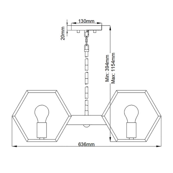 Bismarck 5 Light Chandelier - Earth Black