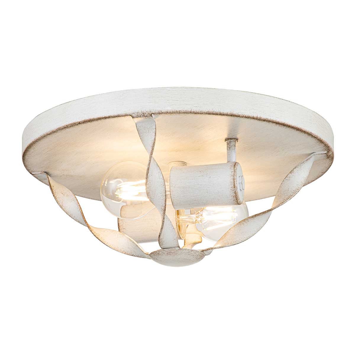 Bradbury 2 Light Flush Mount – Antique White