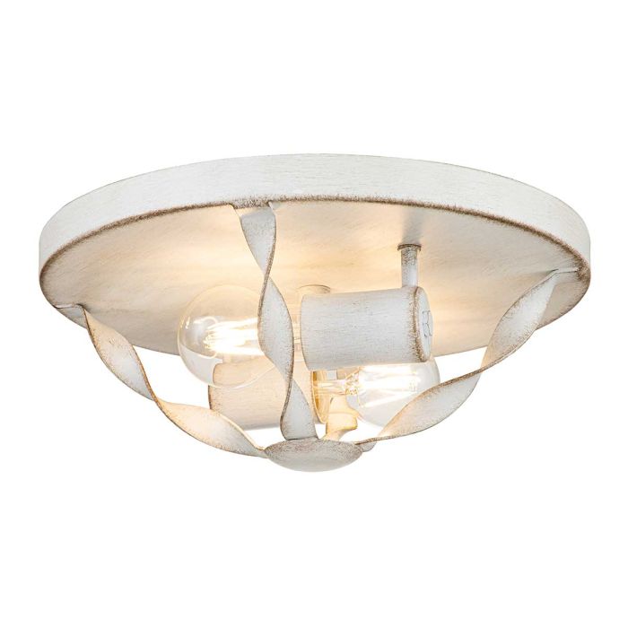 Bradbury 2 Light Flush - Antique White