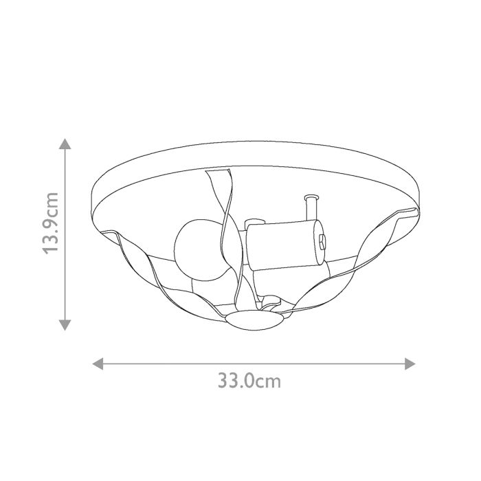 Bradbury 2 Light Flush - Antique White