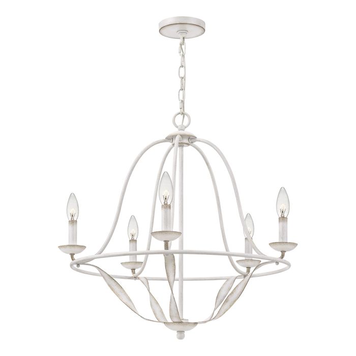 Bradbury 5 Light Chandelier - Antique White