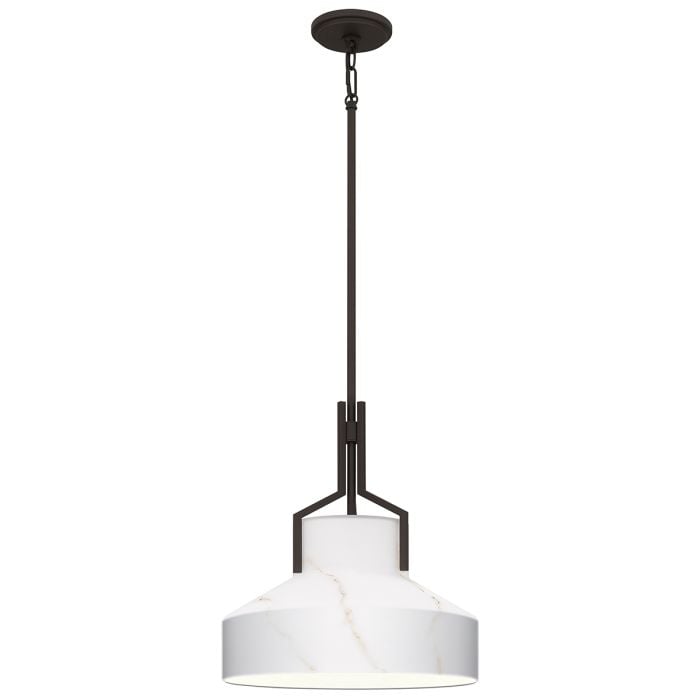 Brecken 2 lt Pendant Light - Old Bronze and faux Alabaster glass Shade