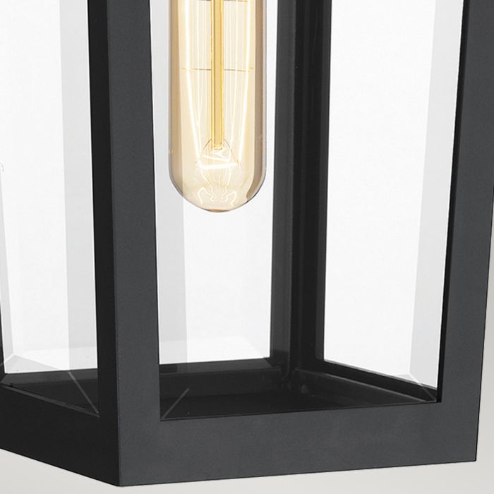 Buckley 1 lt Coastal Medium Outdoor Wall Lantern - Matt Black & Brass Accent