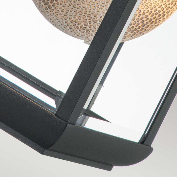 Byron 1 Light Large Wall Lantern - Graphite with Pewter Reflector