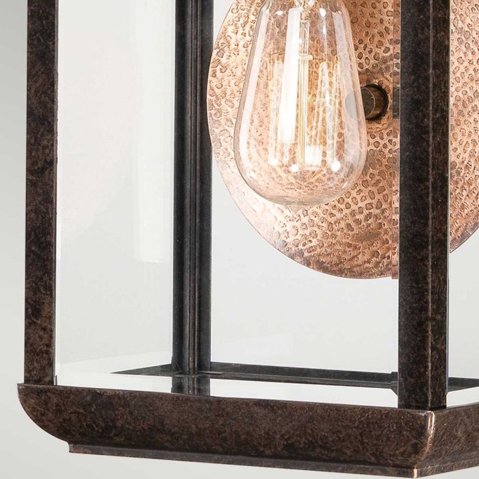 Byron 1 Light Medium Wall Lantern - Imperial Bronze with Copper Reflector