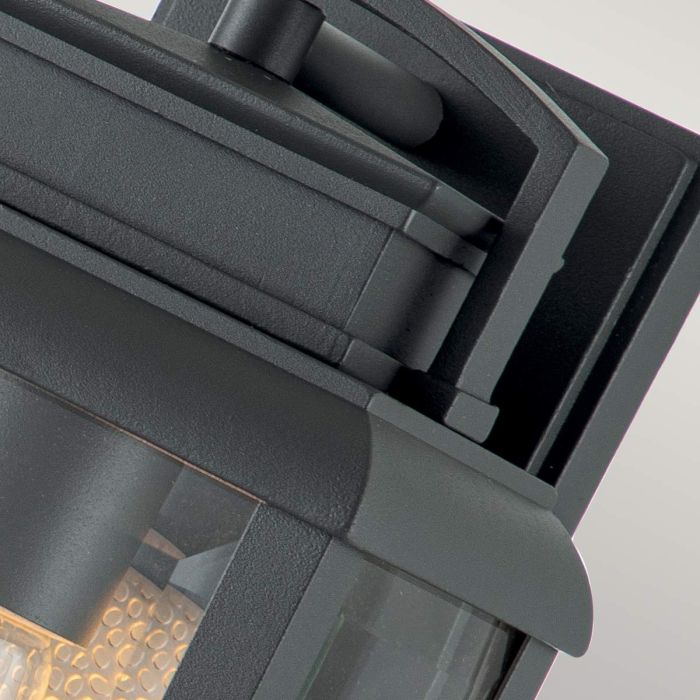 Byron 1 Light Small Wall Lantern - Graphite with Pewter Reflector