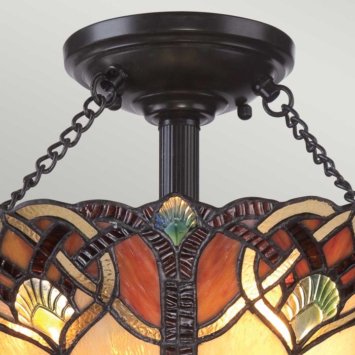 Cambridge 2 Light Large Semi-Flush - Vintage Bronze