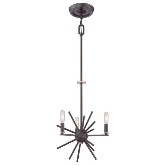 Carnegie 3 Light Chandelier - Western Bronze