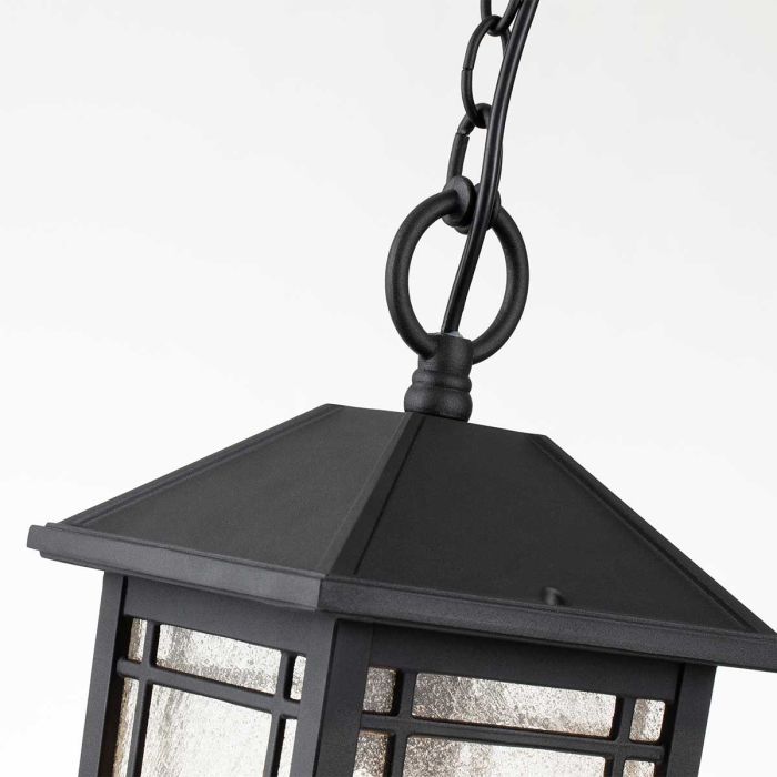Cedar Point 1 Light Chain Lantern - Black