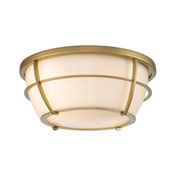 Chance 2 Light Flush - Painted Natural Brass