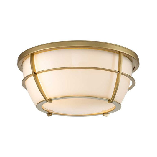 Chance 2 Light Flush - Painted Natural Brass