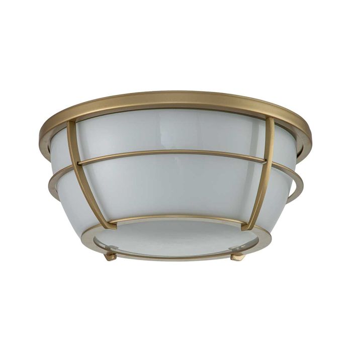 Chance 2 Light Flush - Painted Natural Brass