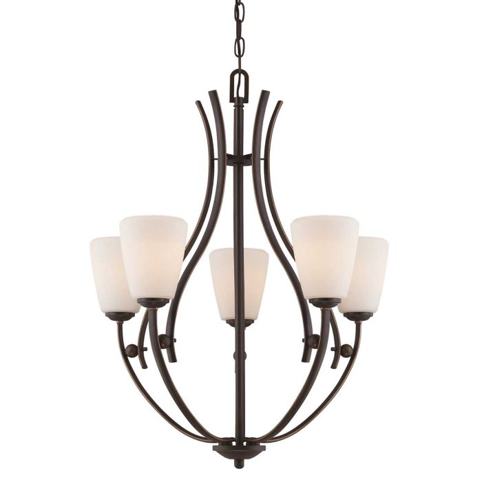 Chantilly 5 Light Chandelier - Palladian Bronze