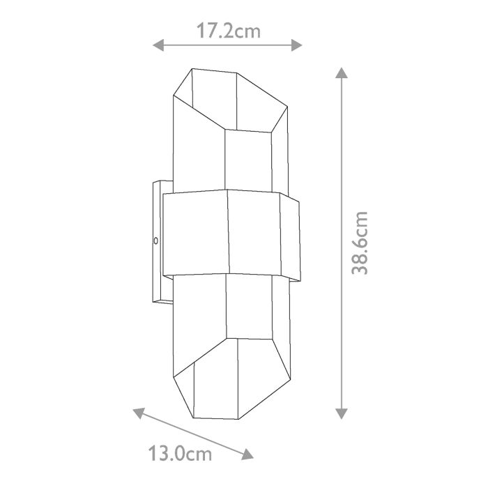 Chasm LED Wall Lantern - Medium - Matte Black