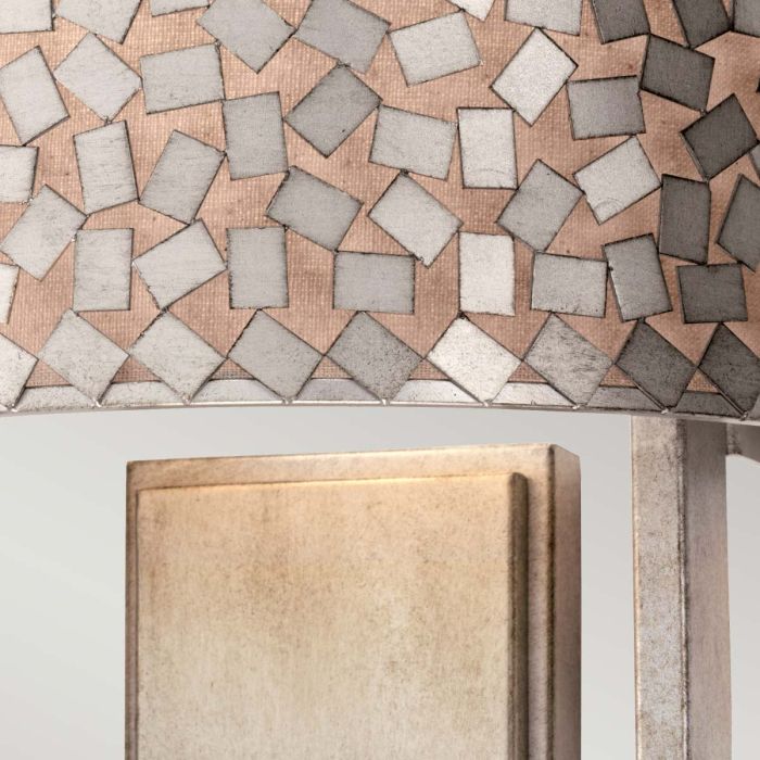 Confetti 2 Light Wall Light - Old Silver