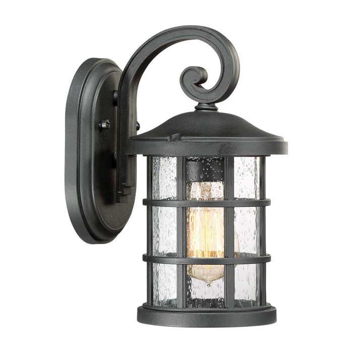 Crusade 1 Light Small Wall Lantern - Earth Black