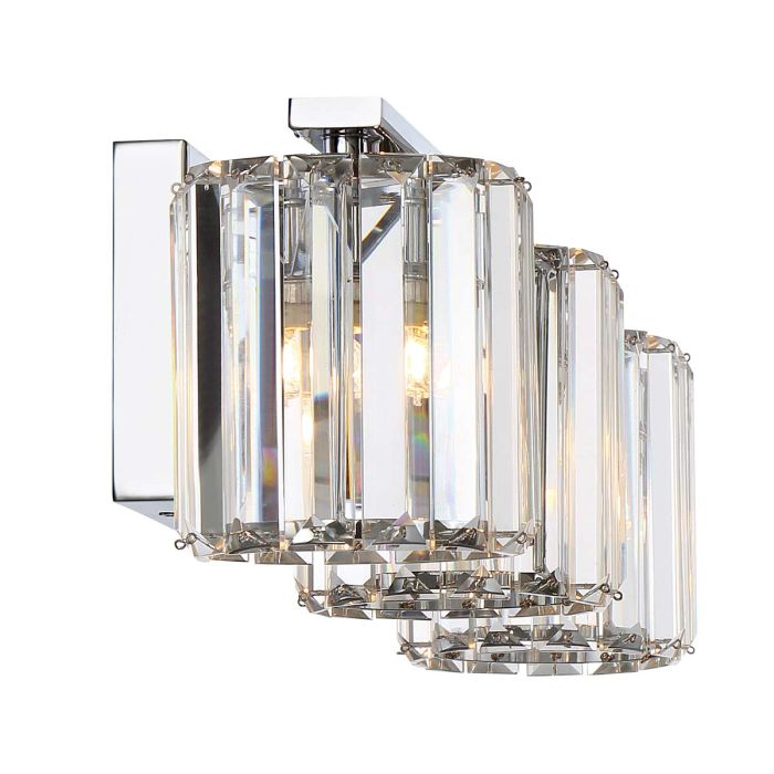 Divine 3 Light Wall Light - Polished Chrome