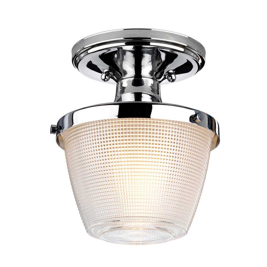 Dublin 1 Light Semi-Flush Mount – Polished Chrome