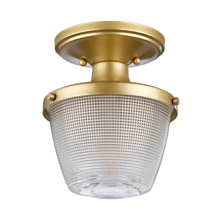 Dublin 1 Light Semi-Flush - Painted Natural Brass