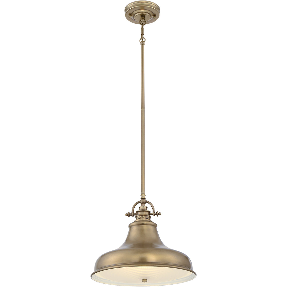 Emery 1 Light Medium Pendant – Weathered Brass