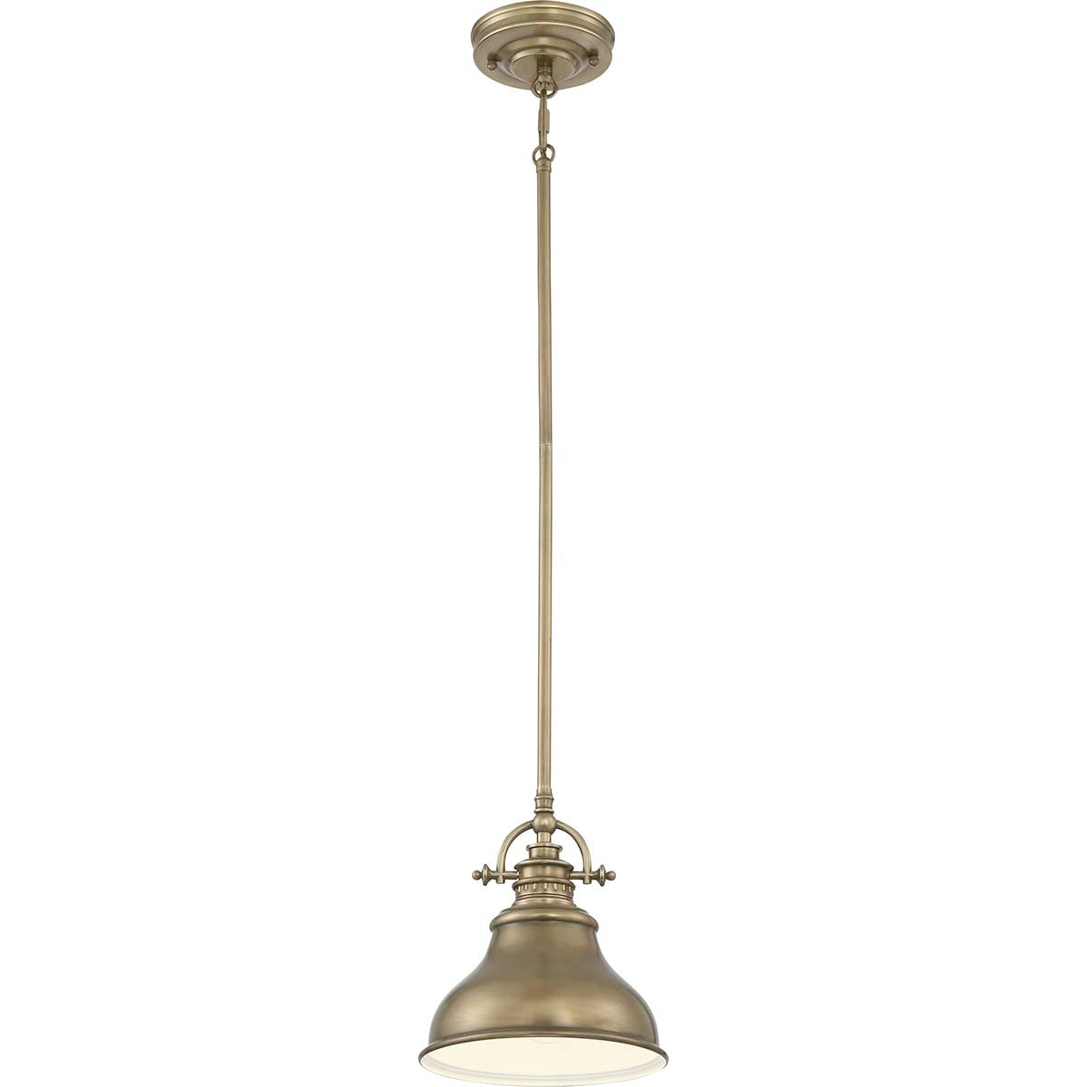 Emery 1 Light Mini Pendant – Weathered Brass