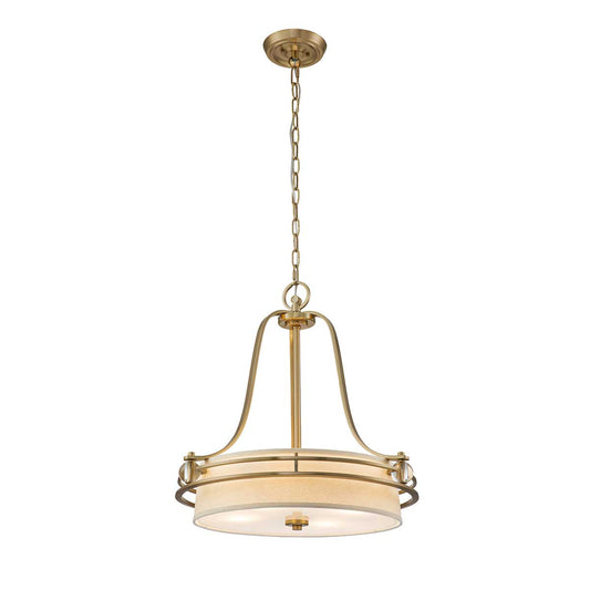 Uptown Gotham 4 Light Pendant – Brass