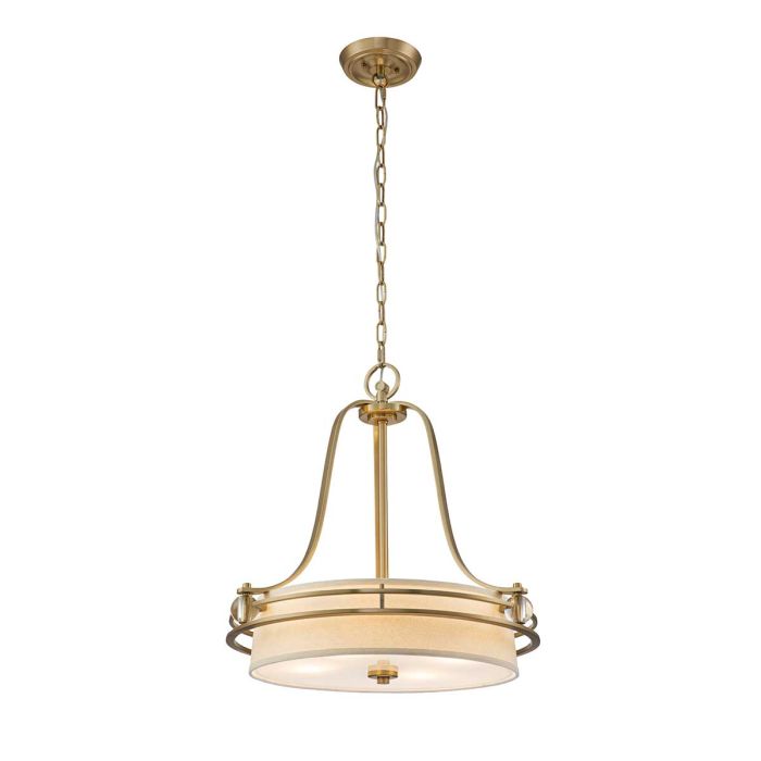 Gotham 4 Light Pendant - Brushed Brass