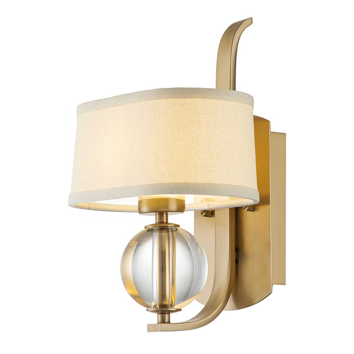 Uptown Gotham 1 Light Wall Light – Brass