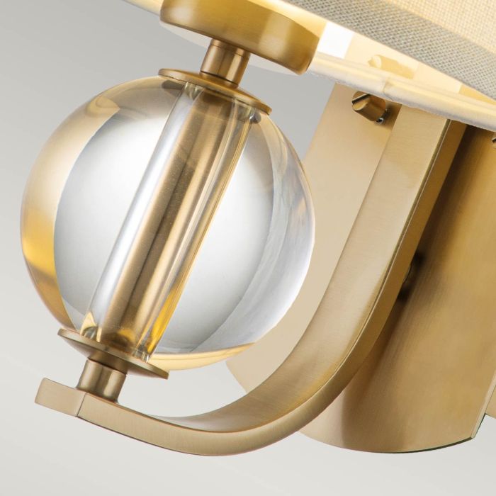 Gotham 1 Light Wall Light - Brushed Brass