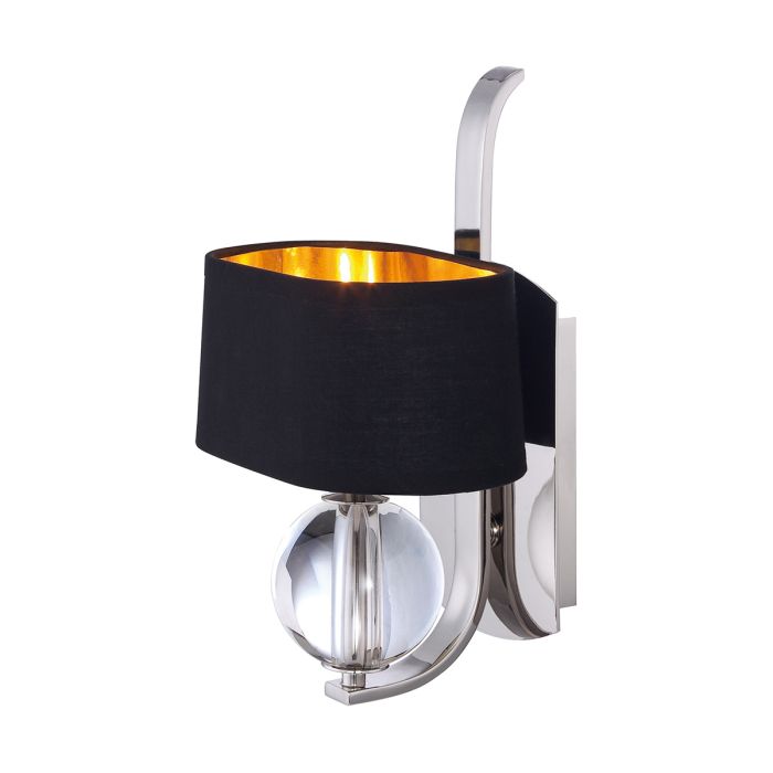 Gotham 1 Light Wall Light - Imperial Silver