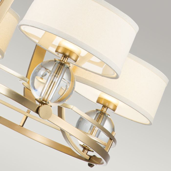 Gotham 4 Light Chandelier - Brushed Brass