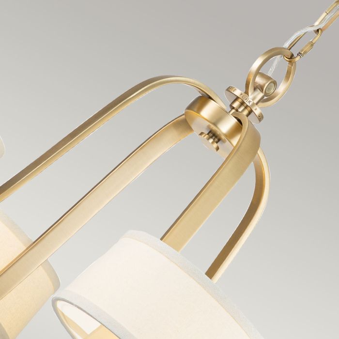Gotham 4 Light Chandelier - Brushed Brass