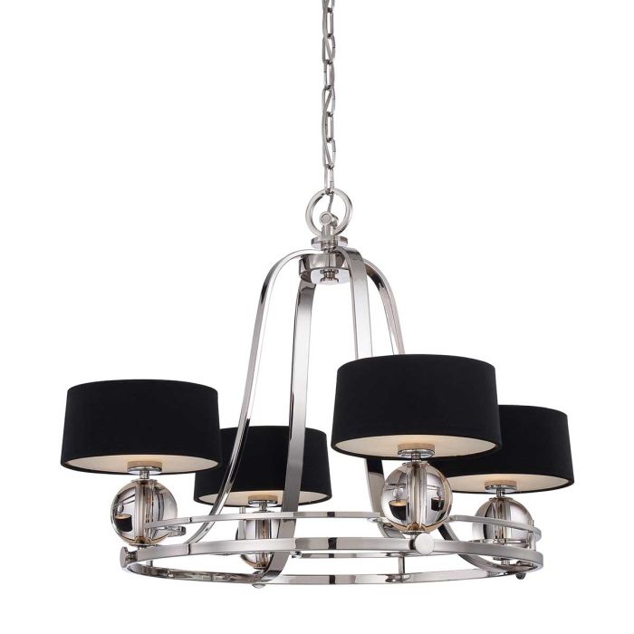 Gotham 4 Light Chandelier - Imperial Silver