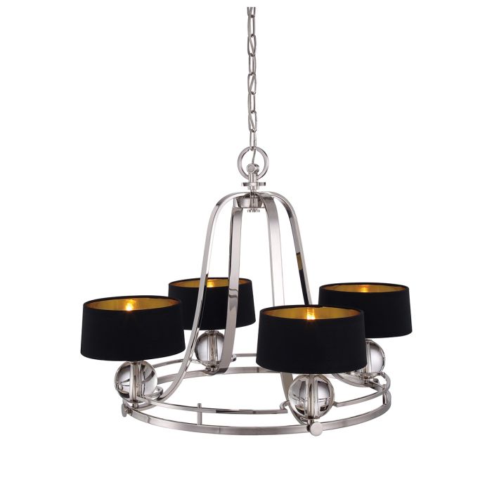 Gotham 4 Light Chandelier - Imperial Silver