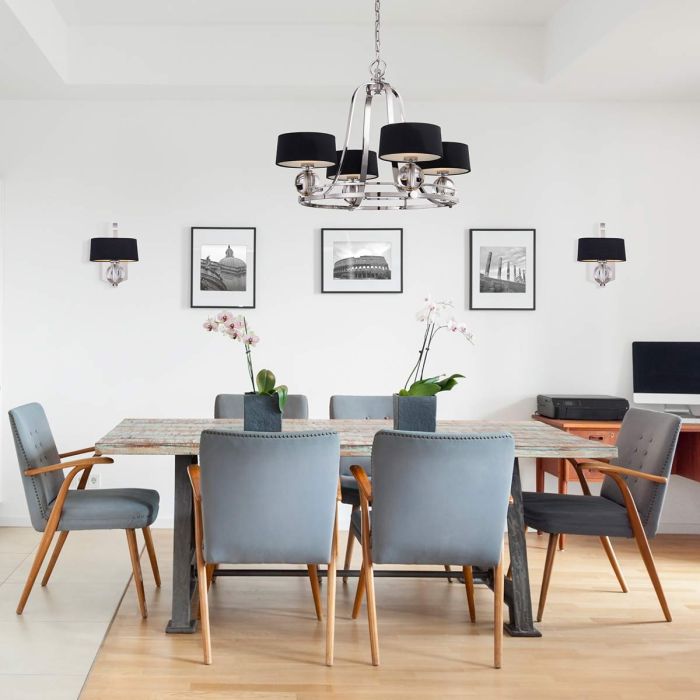 Gotham 4 Light Chandelier - Imperial Silver