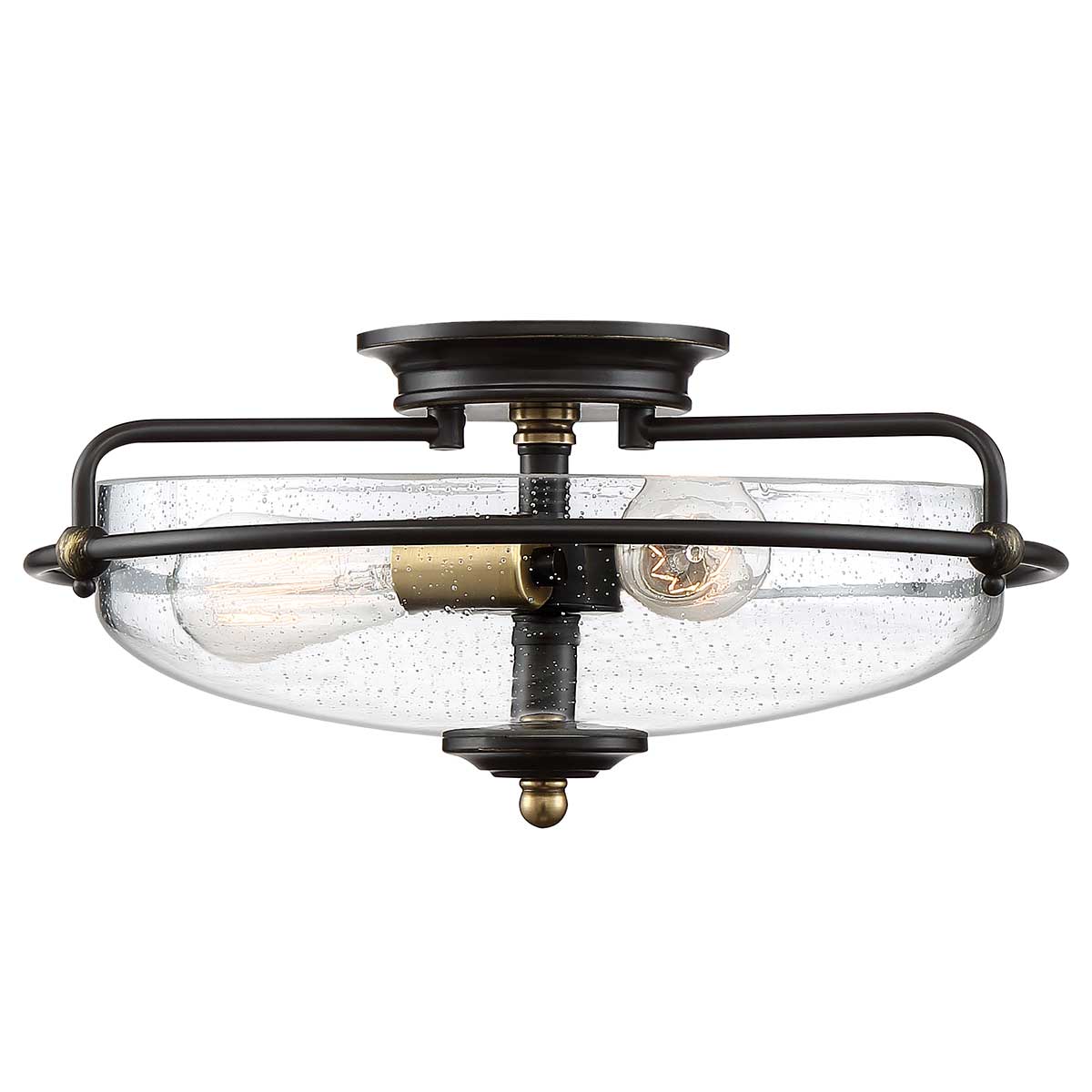 Griffin 3 Light Flush Mount – Bronze/Brass